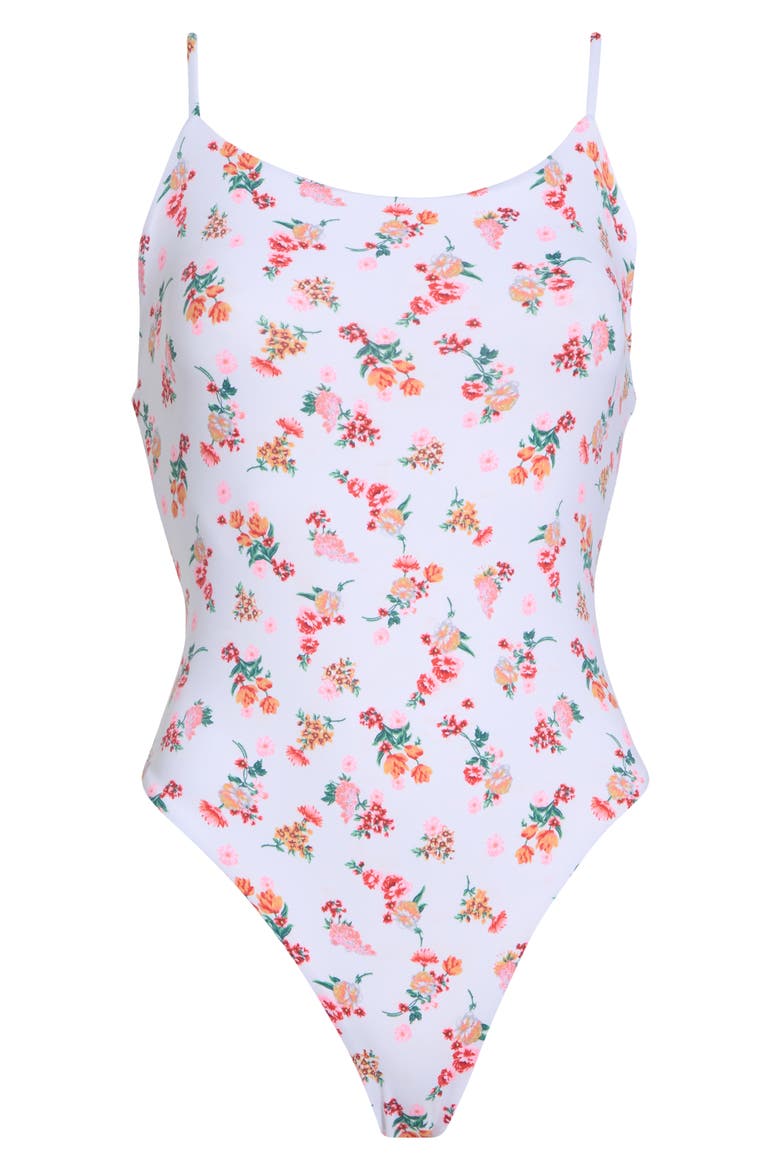 Luster One-Piece Swimsuit, Alternate, color, OPEN BROWN