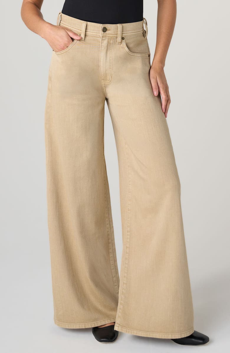 Liverpool Kit High Waist Relaxed Wide Leg Jeans, Main, color, Light Khaki