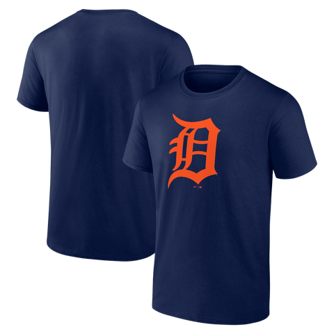 Men's Logo Athletic Navy Detroit Tigers Official Logo T-Shirt