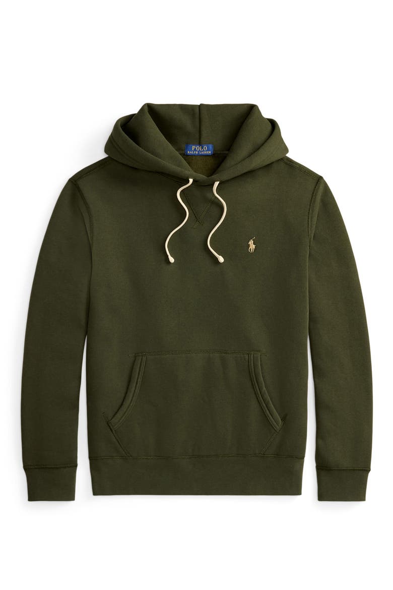 Fleece Hoodie, Alternate, color, COMPANY OLIVE