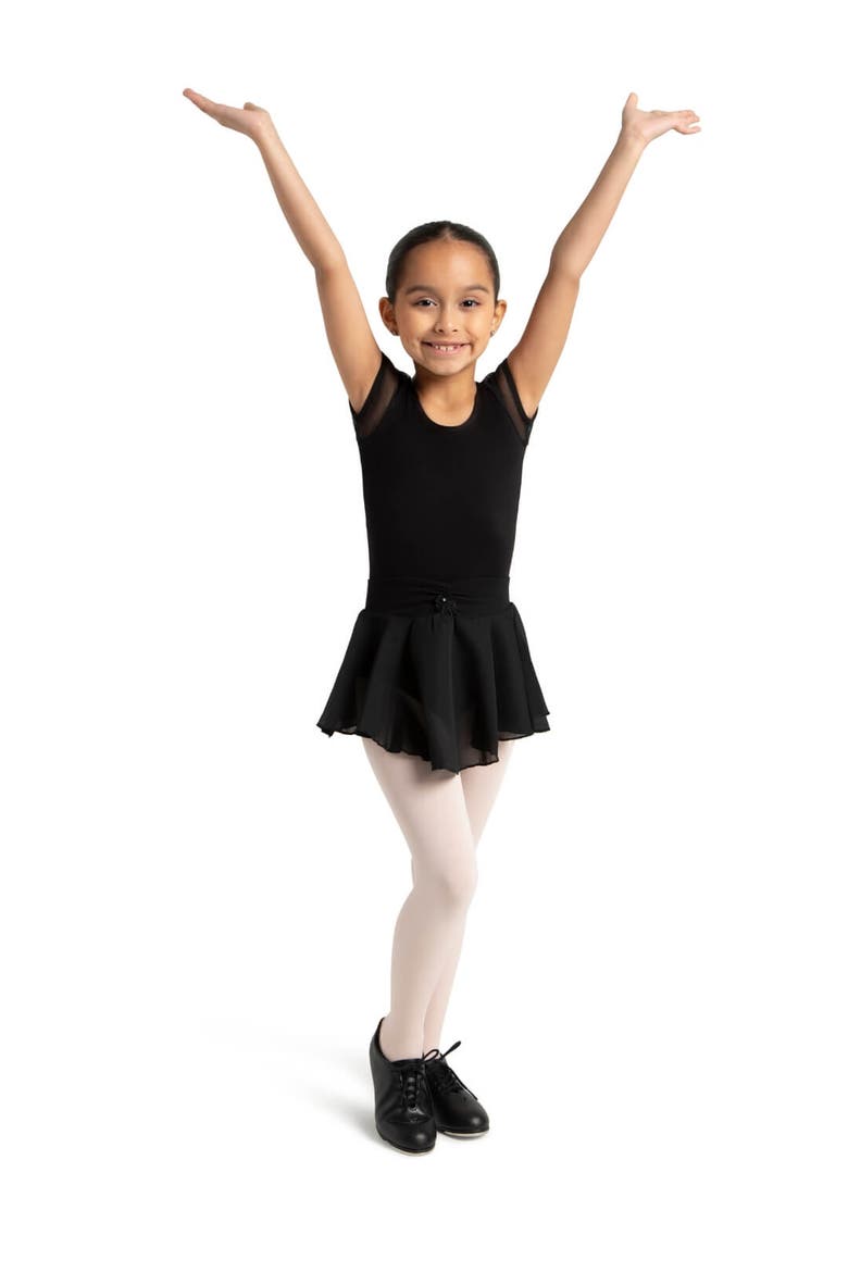 Pull On Skirt Georgette, Alternate, color, Black