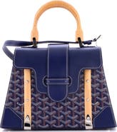 Pre-Owned Goyard Saigon Top Handle Bag Coated Canvas with Leather PM