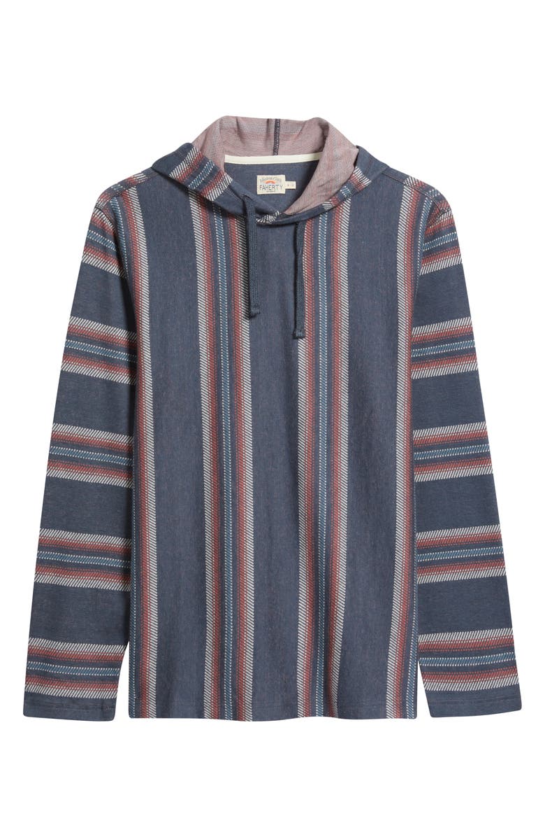 Faherty Legend Stripe Organic Cotton Blend Hoodie, Alternate, color, Vintage Serape