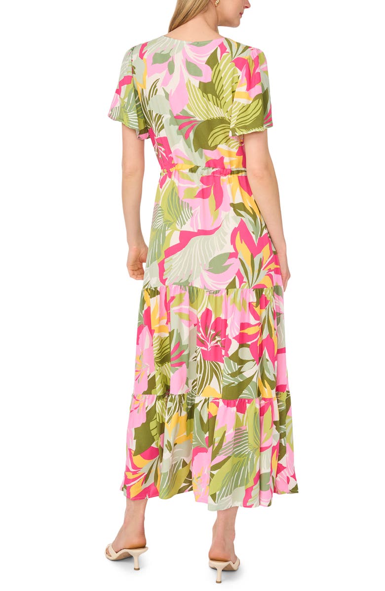 Vince Camuto Print Tie Waist Tiered Maxi Dress, Alternate, color, 