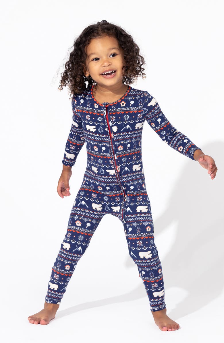 Bellabu Bear Polar Isle Convertible Footie Pajamas, Alternate, color, Blue