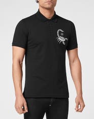 PHILIPP PLEIN Slim Fit Polo Shirt Ss Scorpion Men