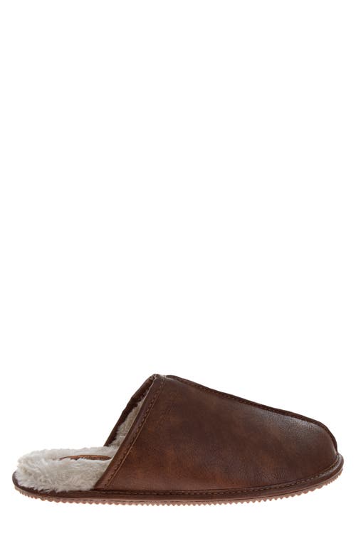 Avalanche Faux Shearling Lined Slipper In Brown
