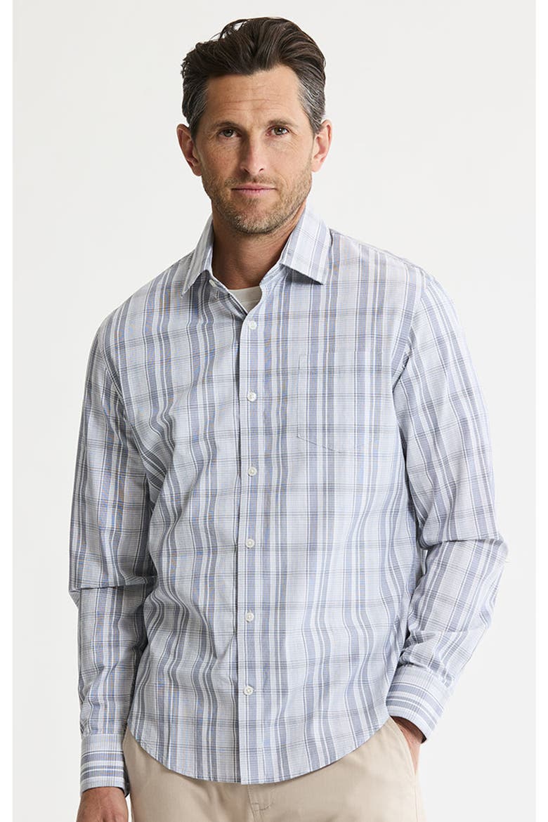 Hayati Cotton Button-Down Shirt, Main, color, Grey
