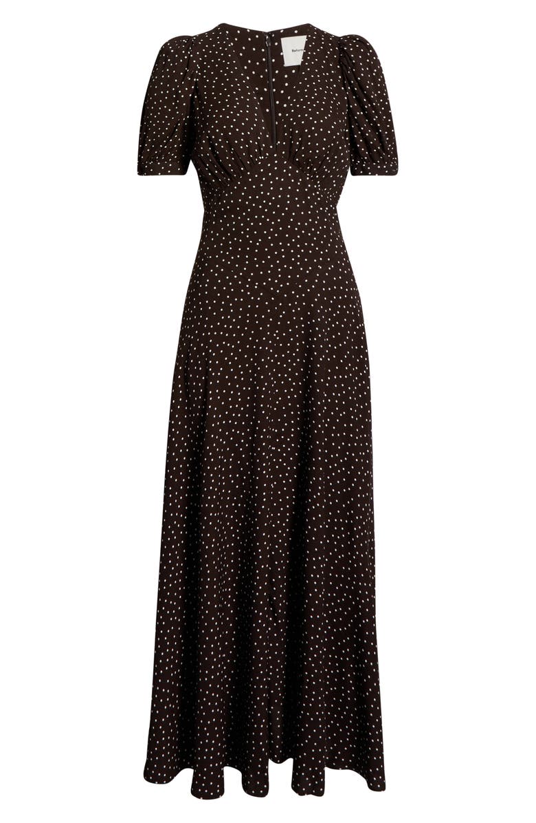 Reformation Naira Puff Sleeve Maxi Dress, Alternate, color, Colette Dot