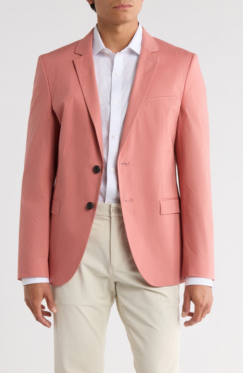 HUGO Arti Stretch Cotton Sport Coat, Main, color, Open Pink