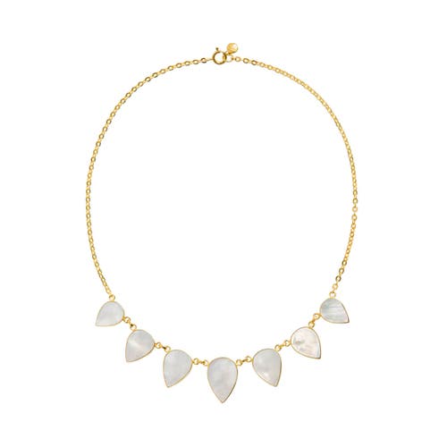 Freya Rose Warrioress Small Mother Of Pearl Necklace In Gold