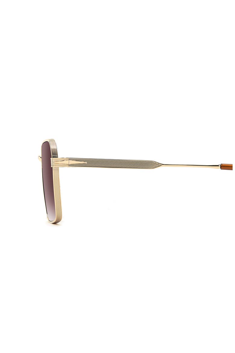 DB 1245/S 53mm Rectangular Sunglasses, Alternate, color, GOLD BROWN HORN/ VIOLET SF AR