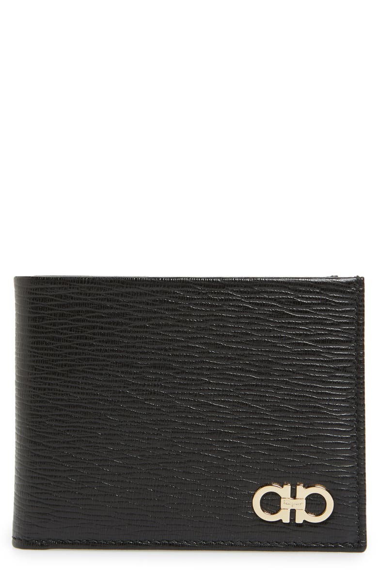 FERRAGAMO Revival Leather Wallet, Main, color, Black