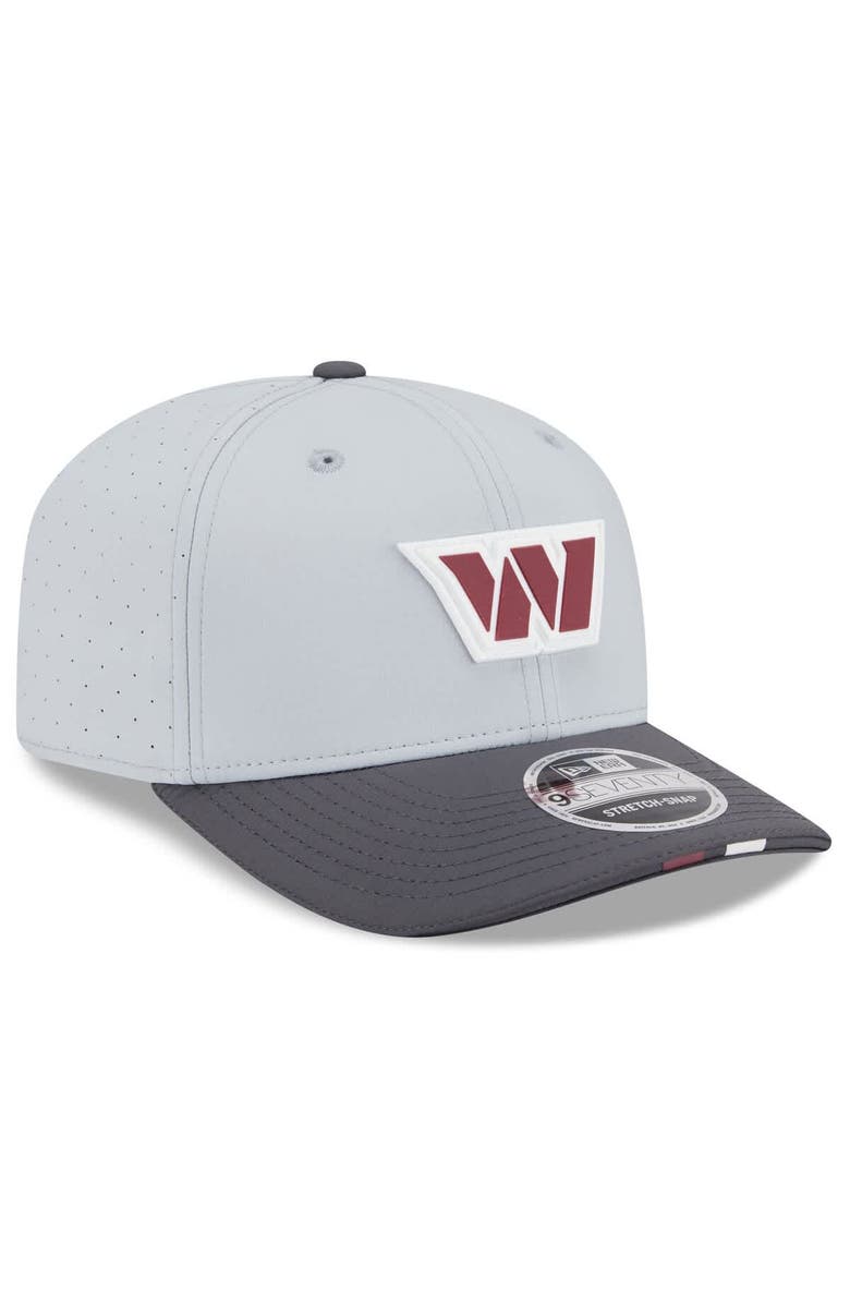 New Era Men's New Era  Gray/Graphite Washington Commanders 2025 NFL Training Camp 9SEVENTY Adjustable Hat, Alternate, color, 