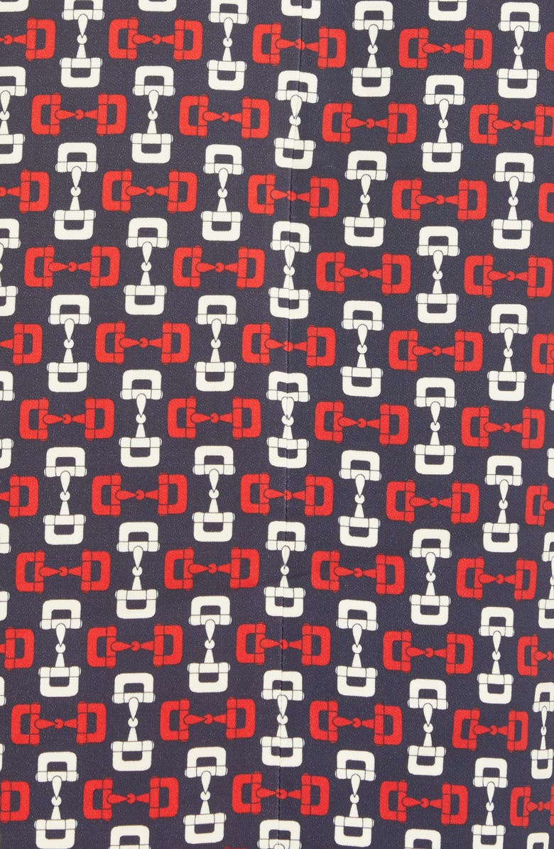 Gucci Horsebit Print Stretch Cady Shift Tunic Dress, Alternate, color,