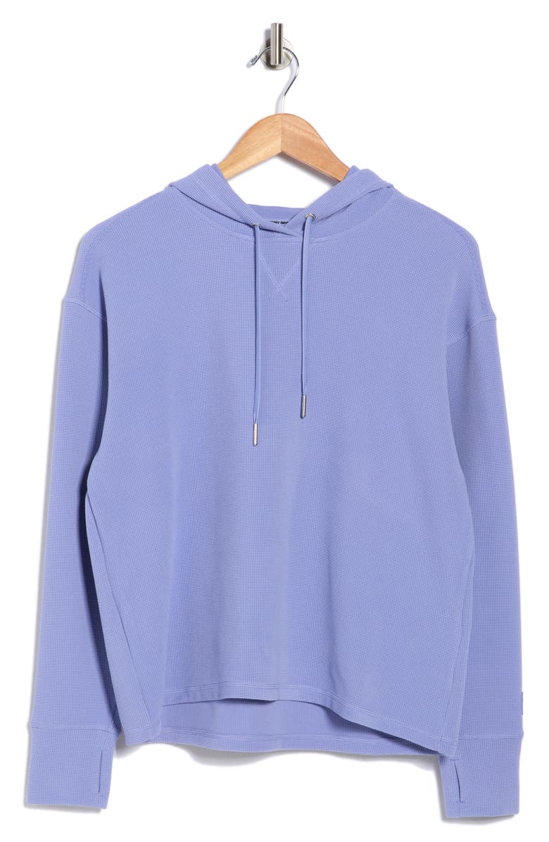 DKNY Transcend Thermal Hoodie, Main, color, Bluestone