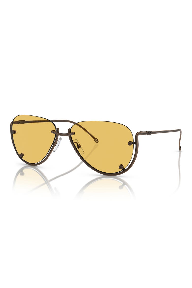 59mm Pilot Sunglasses, Alternate, color, SHINY ANTIQUE COPPER / GREEN