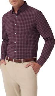 Mizzen+Main Leeward Trim Fit Plaid Performance Button-Up Shirt