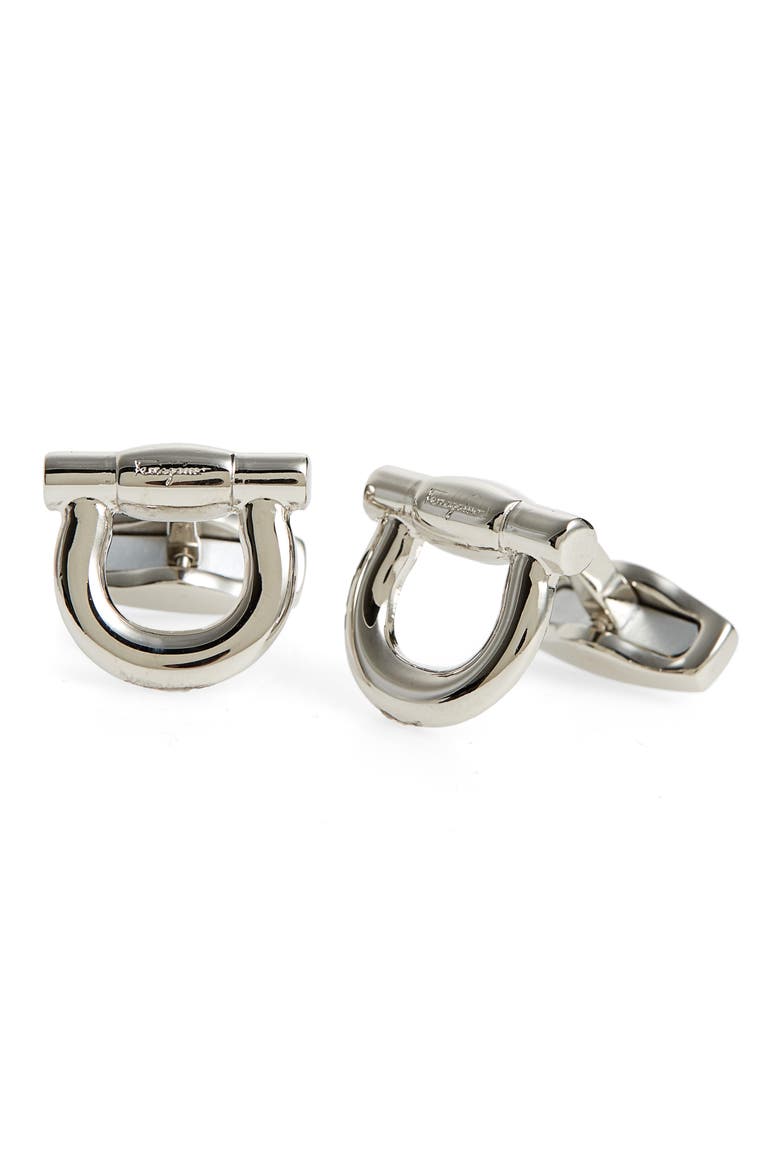 Salvatore Ferragamo Gancio Cuff Links, Main, color, PALLADIO