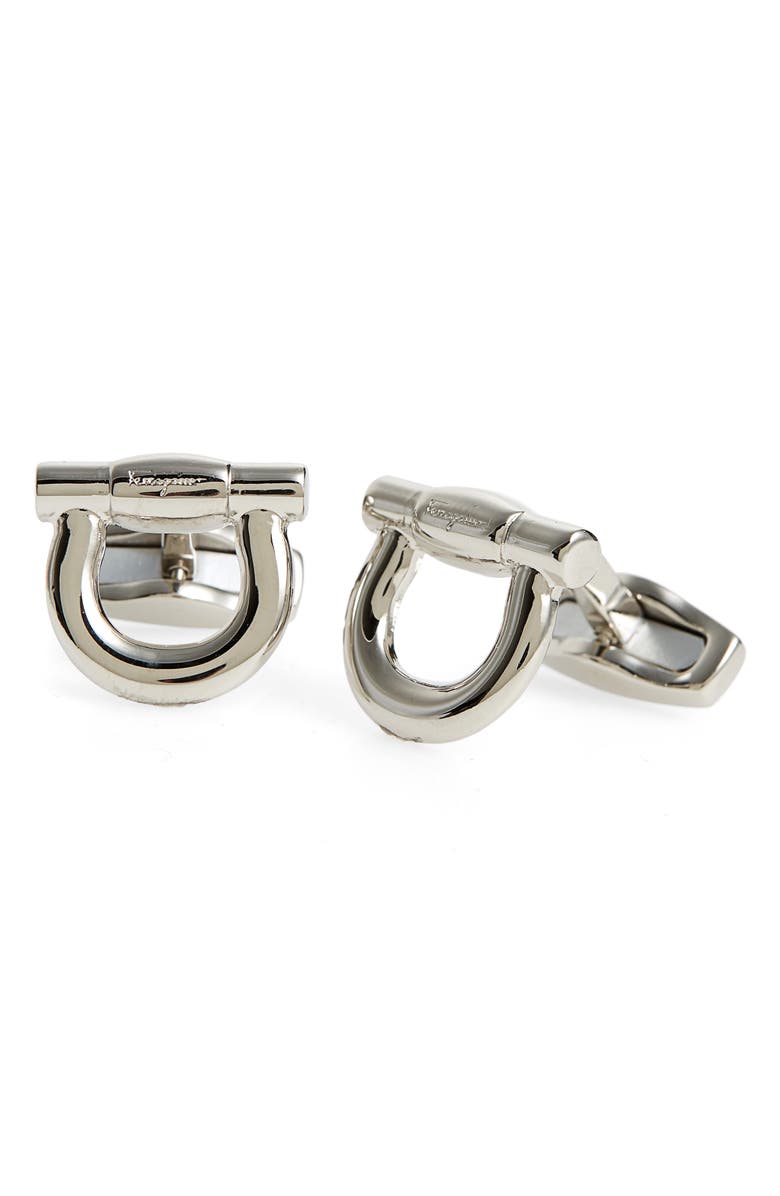 FERRAGAMO Salvatore Ferragamo Gancio Cuff Links, Main, color, Palladio