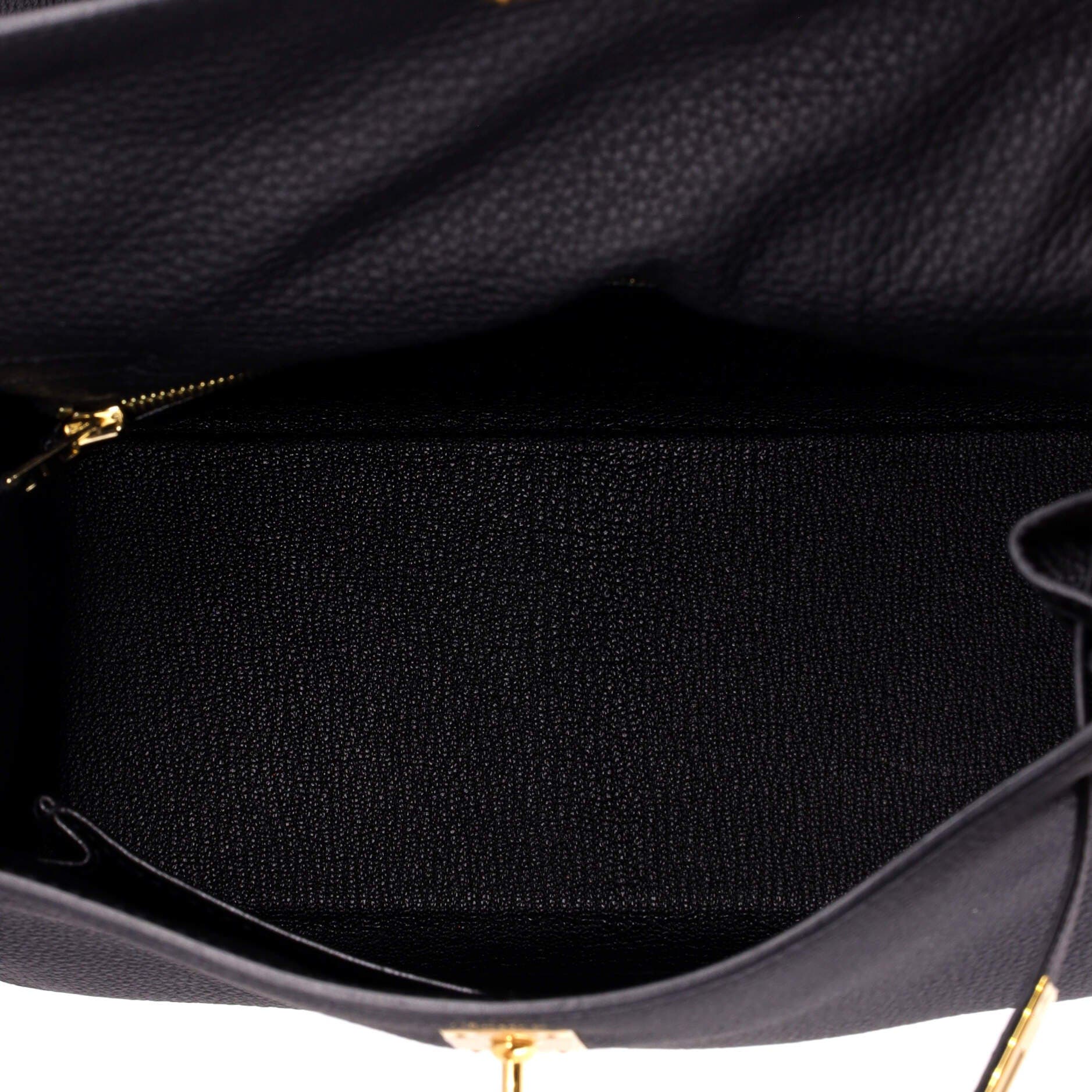 Pre-Owned Hermes Kelly Handbag Black Togo with Gold Hardware 25, Alternate, color, Noir