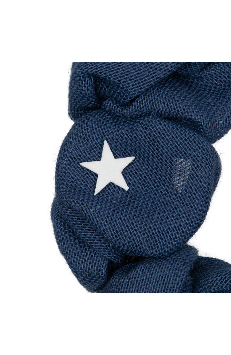 Northlight Americana Stars and Stripes Burlap Patriotic Wreath - 20" - Unlit, Alternate, color, Red