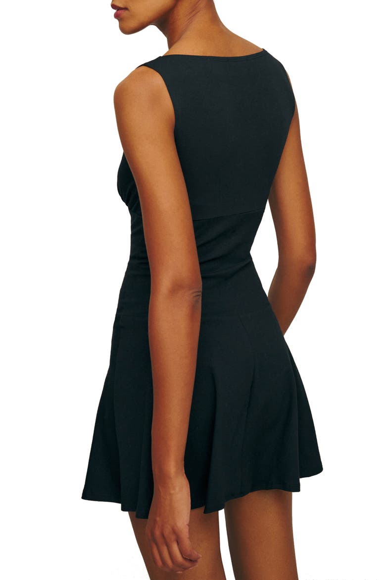 Mayve Sleeveless Knit Skater Minidress, Alternate, color, BLACK