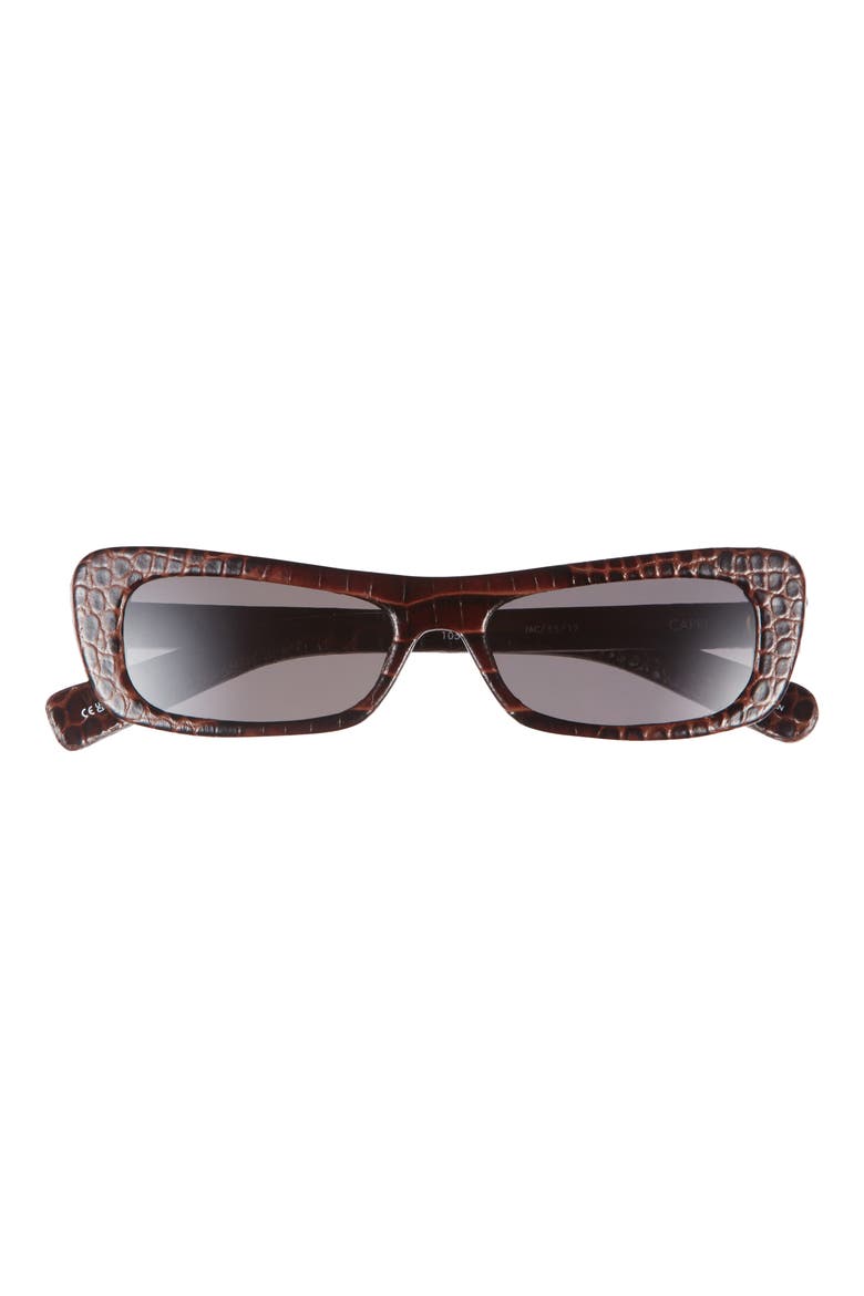 The Capri Cat Eye Sunglasses, Main, color, BROWN CROC/GOLD/BROWN
