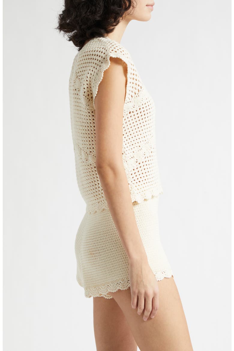 Dylan Crochet Top, Alternate, color, PEARL
