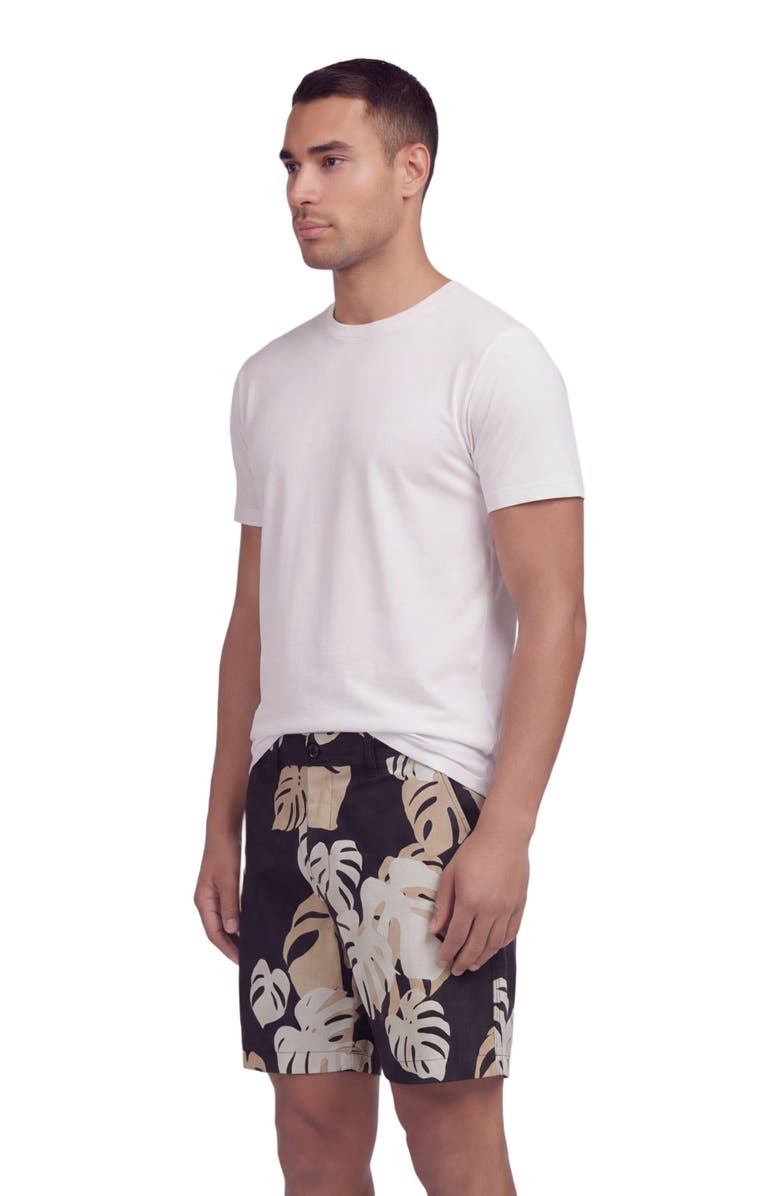 Lords of Harlech Monstera Floral Mens Flat Front Short, Alternate, color, Monstera Floral Smoke