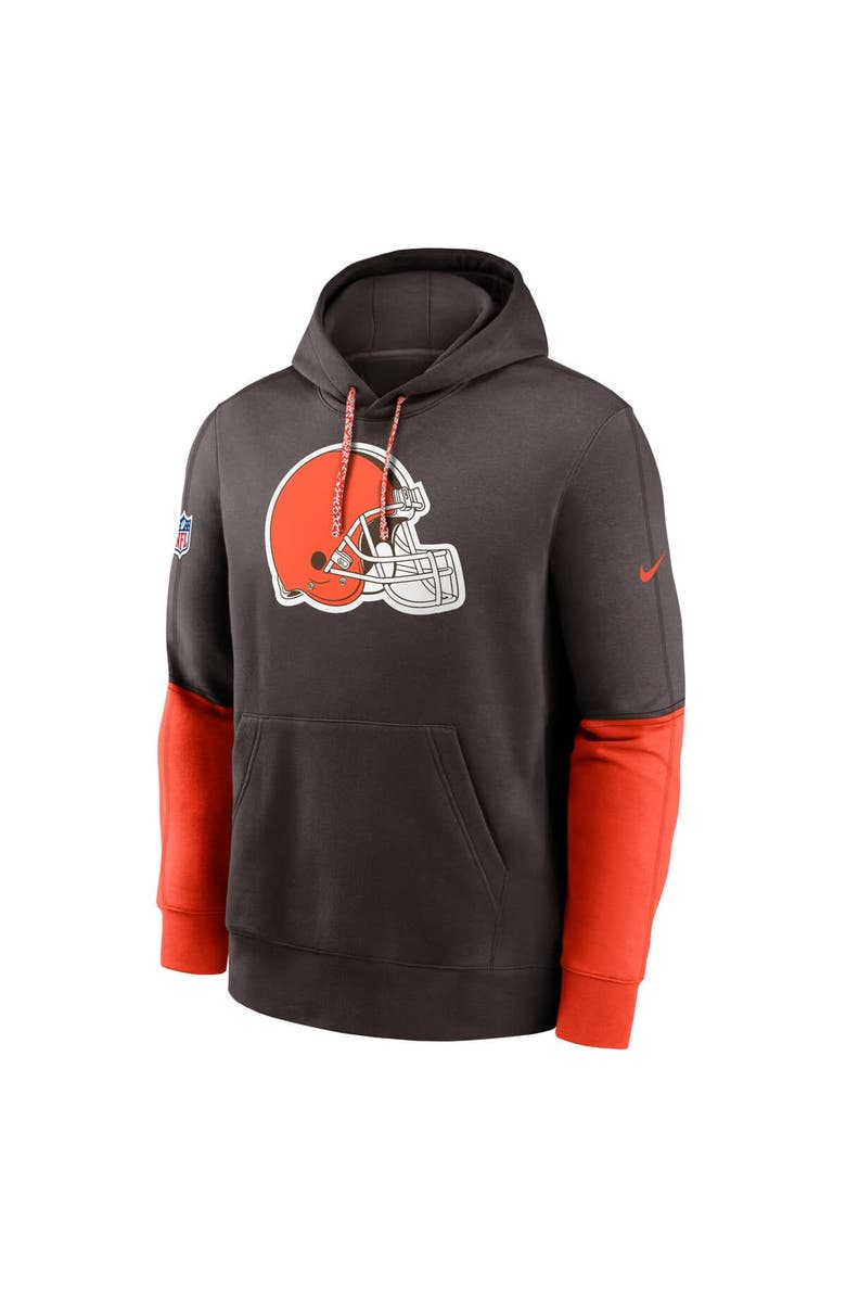 Nike Men's Nike Brown Cleveland Browns 2024 Sideline Club Pullover Hoodie, Alternate, color, Brown