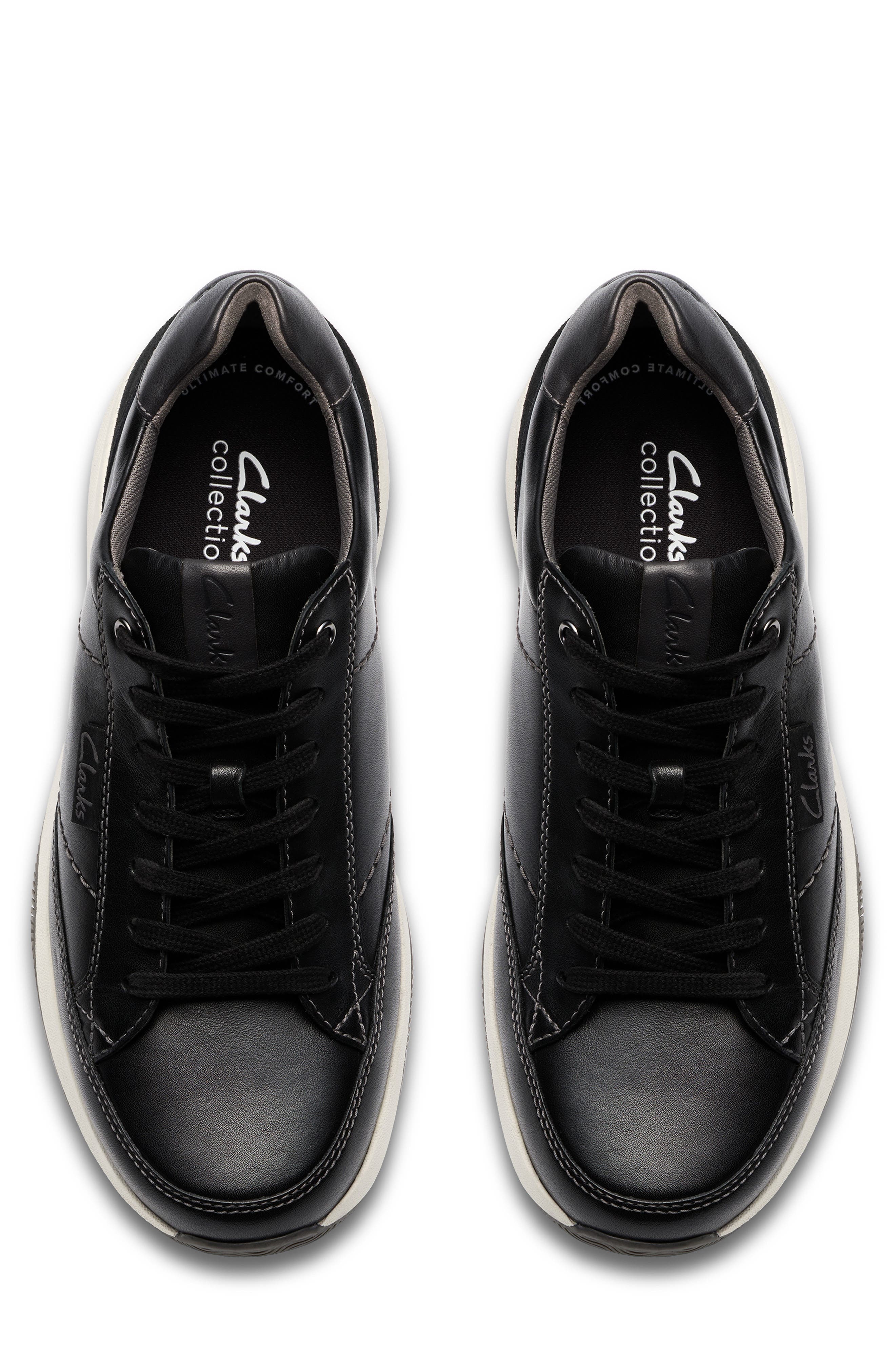 Clarks<sup>®</sup> Townsview Sport Sneaker, Alternate, color, Black Leather