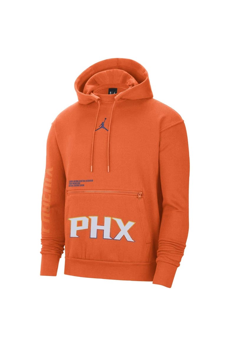 Men's Jordan Brand Orange Phoenix Suns Courtside Statement Edition Pullover Hoodie, Alternate, color, Orange