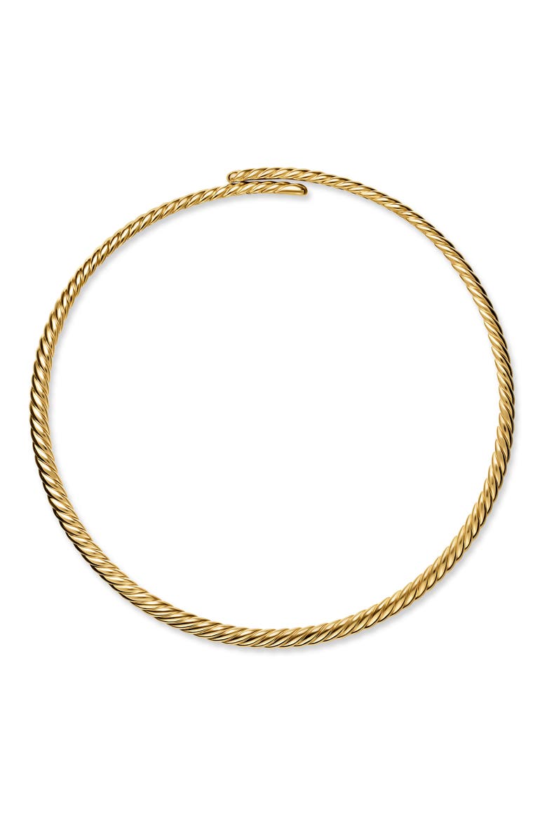 Sculpted Cable Flex Necklace in 18K Yellow Gold or Sterling Silver, 5mm, Alternate, color, GOLD