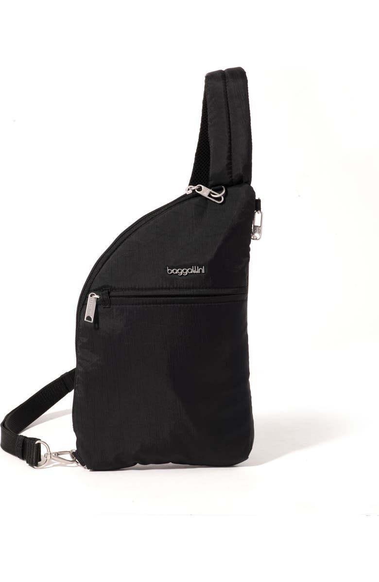 BAGGALLINI Securtex Anti-Theft Half Moon Sling, Main, color,