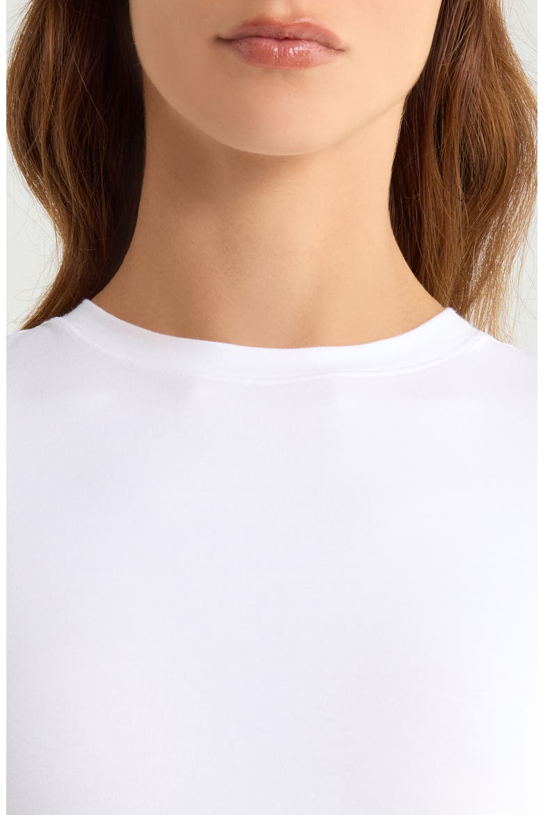 Sculpting Stretch Cotton Jersey T-Shirt, Alternate, color, WHITE