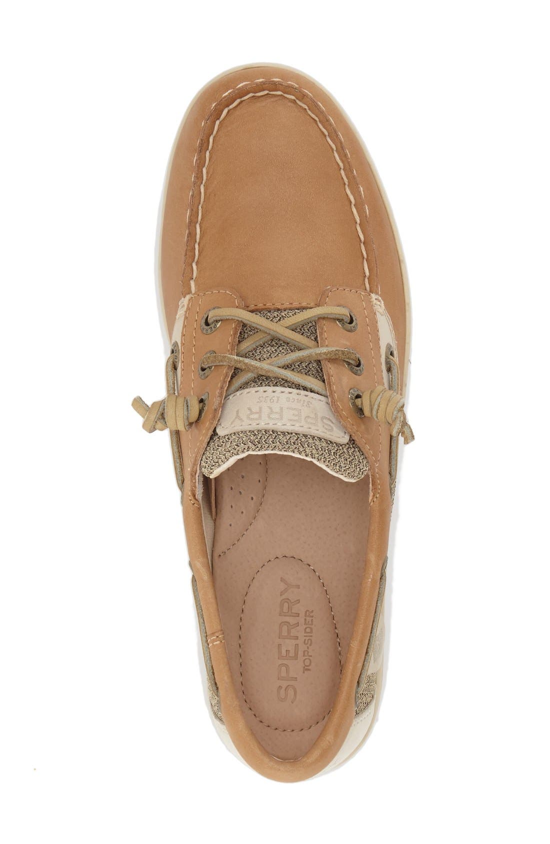 'Songfish' Boat Shoe, Alternate, color, LINEN/ OAT