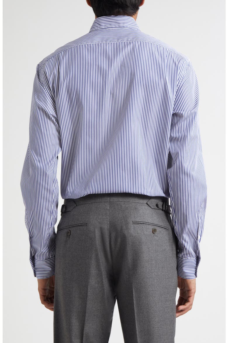 Cameron Stripe Cotton Button-Down Shirt, Alternate, color, BLUE/ WHITE