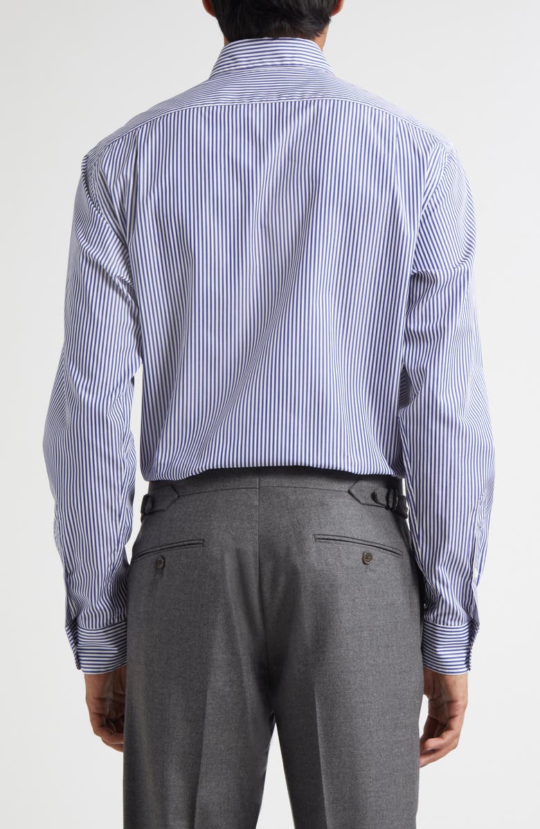 Ralph Lauren Purple Label Cameron Stripe Cotton Button-Down Shirt, Alternate, color, Blue/ White