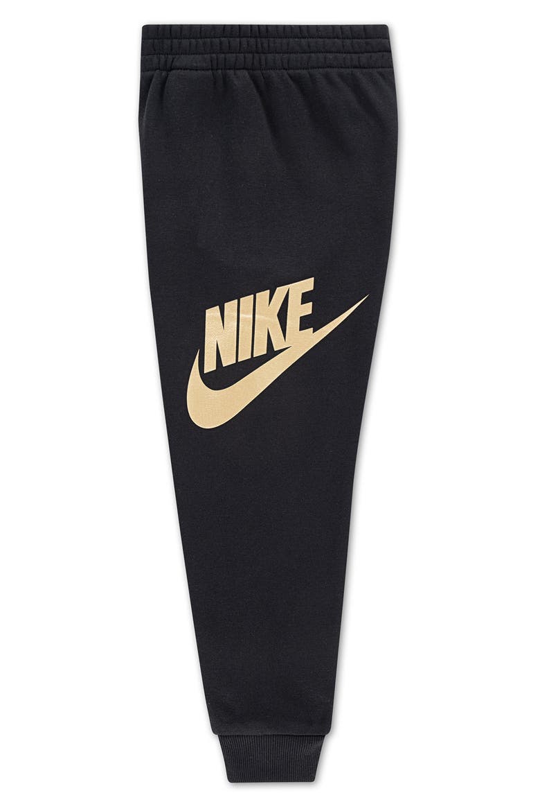 Kids' Club Fleece Hoodie & Pull-On Pants Set, Alternate, color, BLACK/ METALLIC GOLD