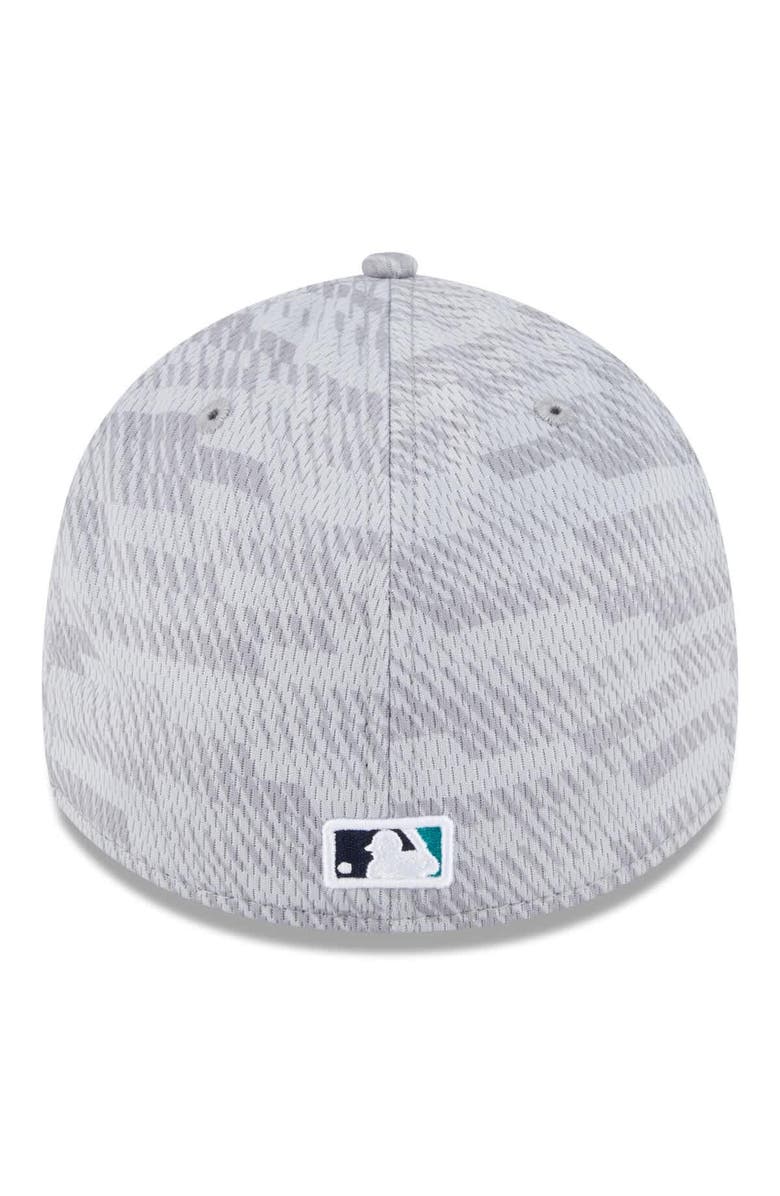 New Era Men's New Era Gray Seattle Mariners 2025 MLB Clubhouse 39THIRTY Flex Hat, Alternate, color,