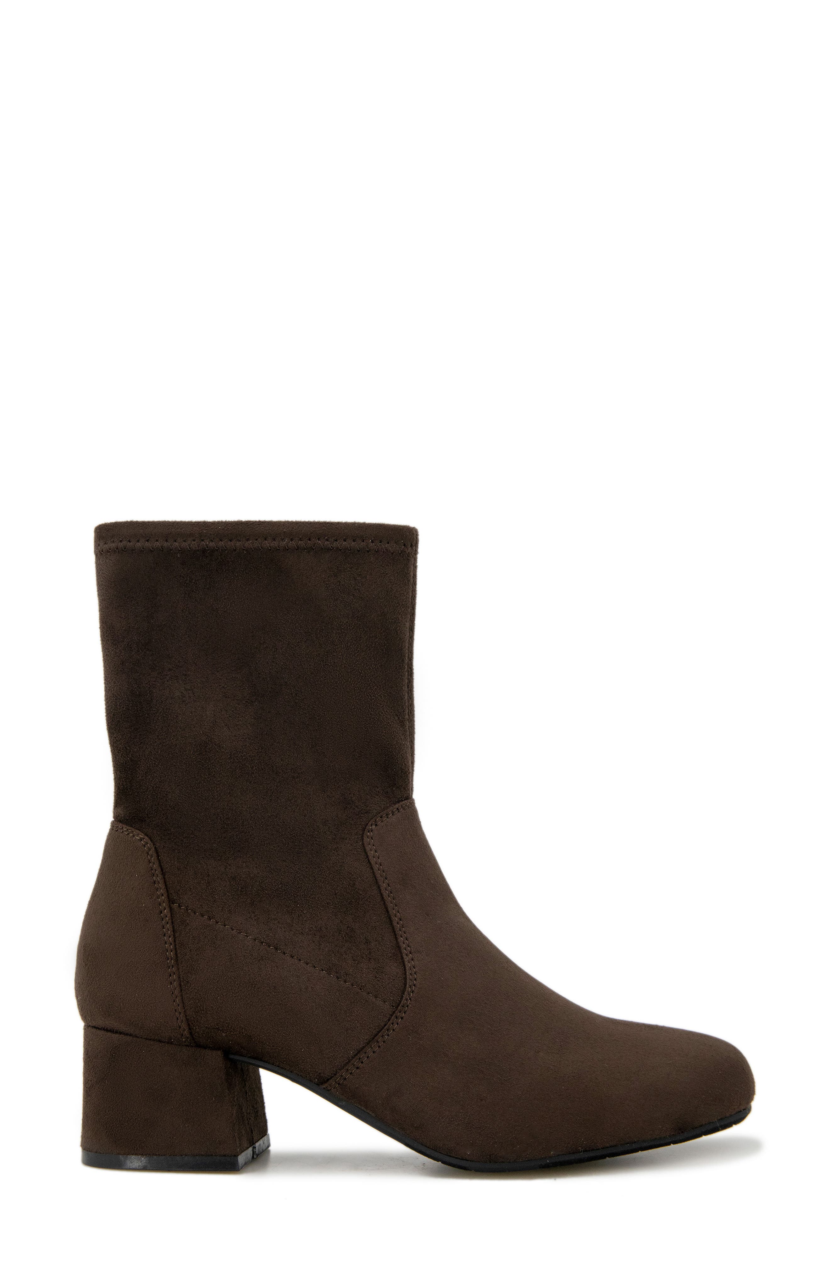 Raleigh Block Heel Bootie, Alternate, color, CHOCOLATE MICRO