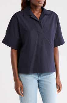 Oversize Poplin Popover Shirt
