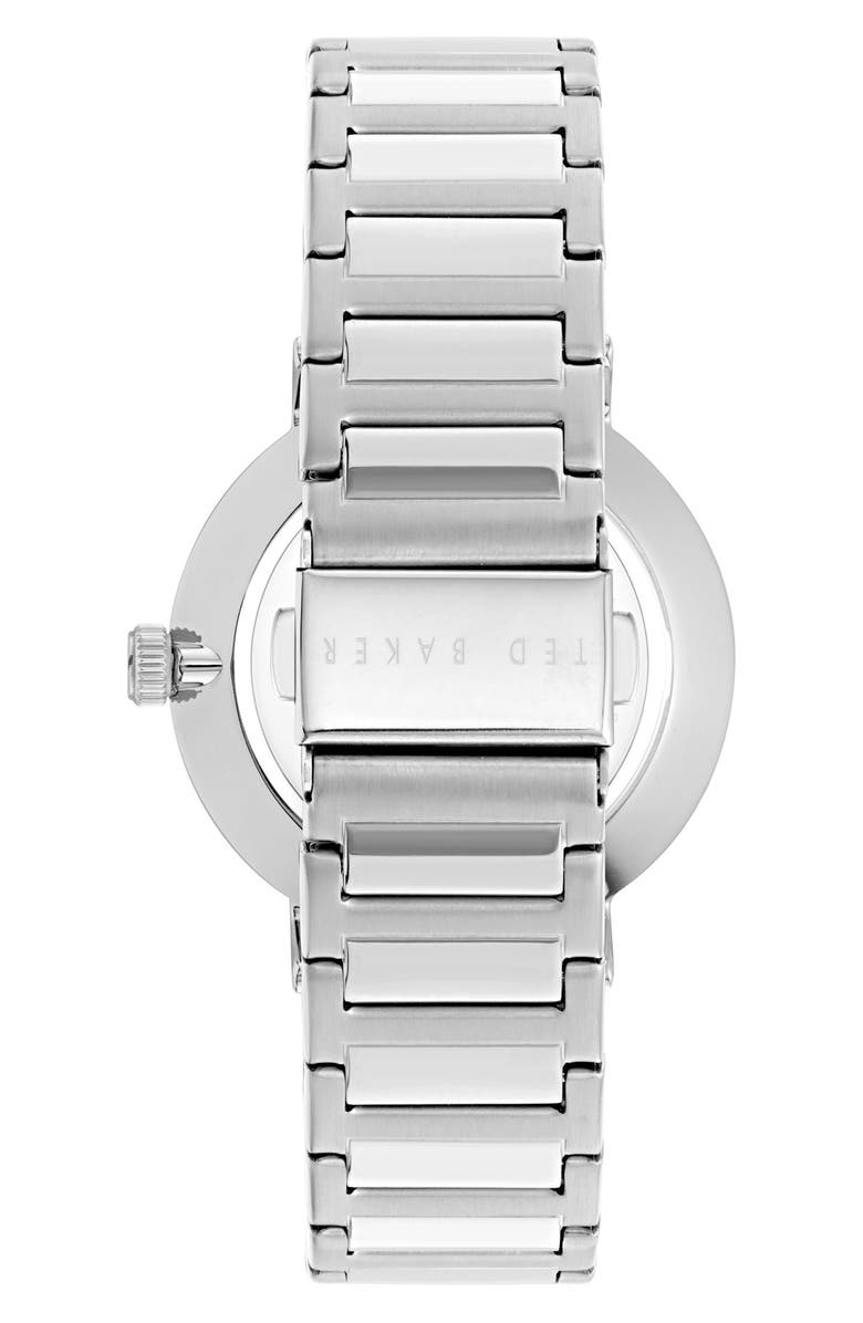 Ted Baker London Recycled Stainless Steel Bracelet Watch, Alternate, color, Stainless Steel