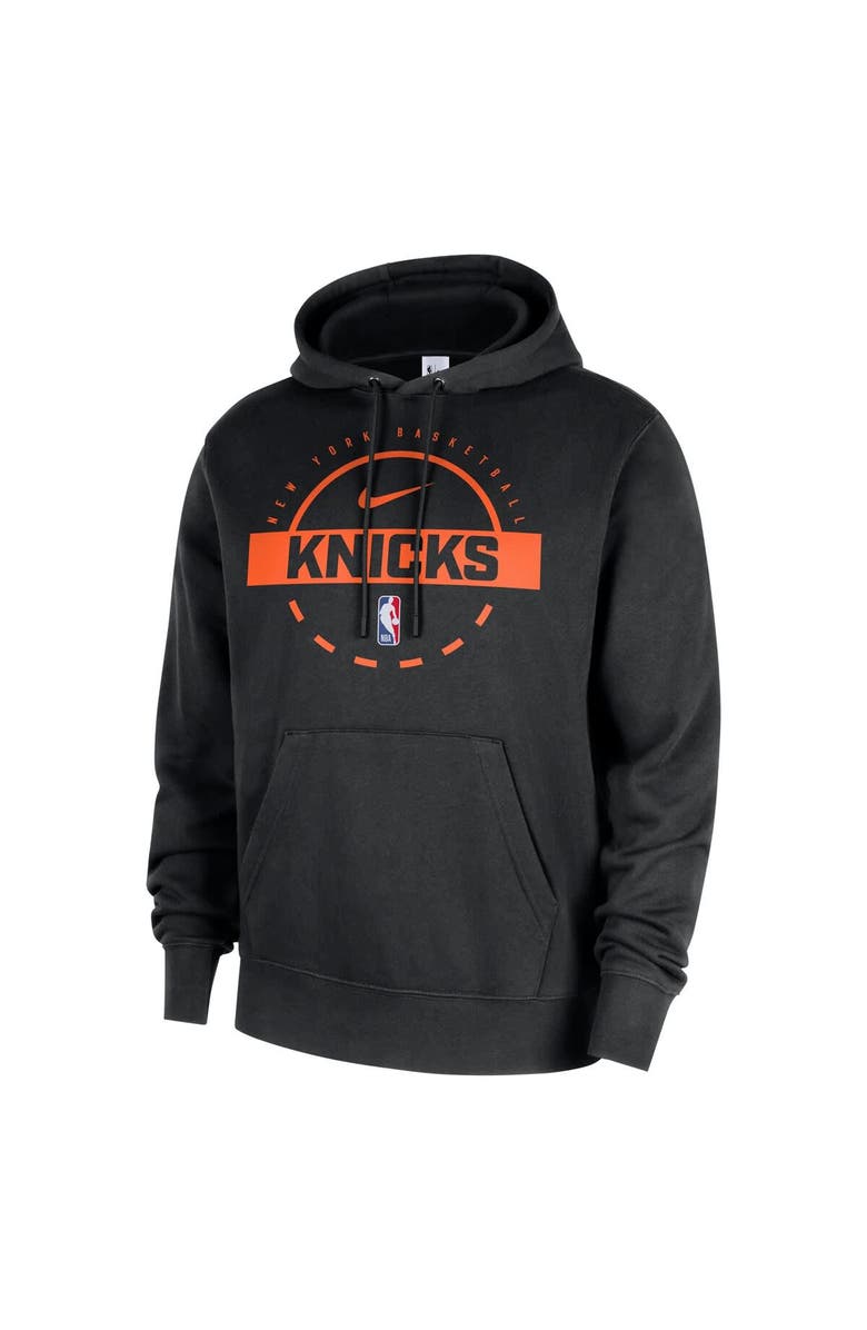 Nike Men's Nike Black New York Knicks 2025/26 Authentic Practice Club Pullover Hoodie, Alternate, color, Black