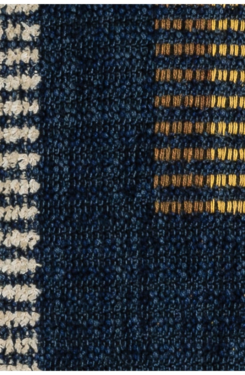 Elaine Smith Voyage Indigo textured with chenille Indoor & Outdoor Woven Accent Pillow, Alternate, color, Indigo