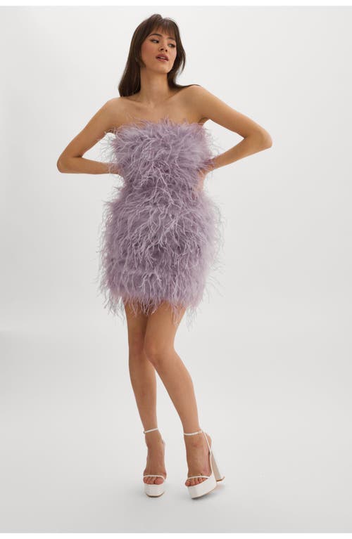 Lamarque Triana Feather Dress In Pink