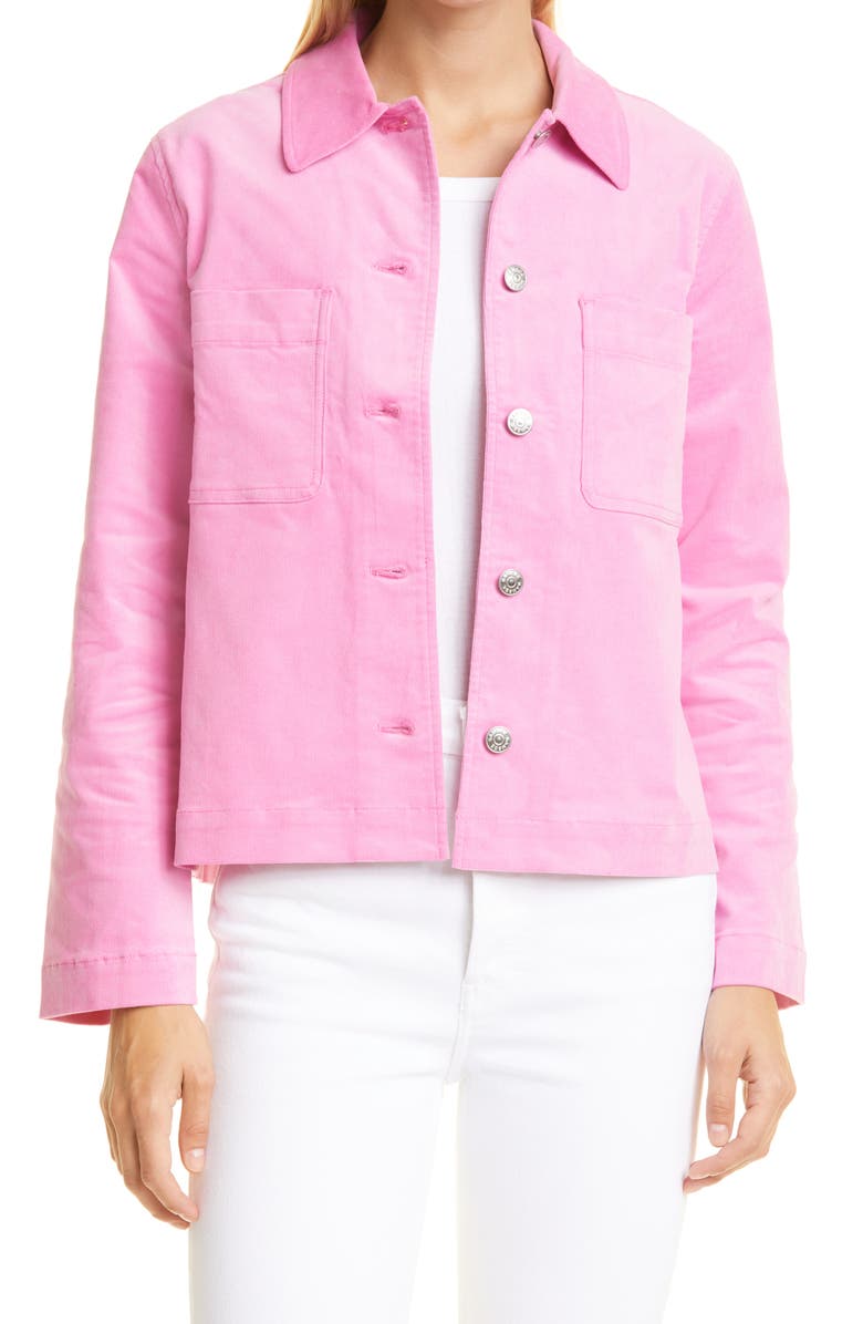 Samsøe Samsøe Bui Stretch Brushed Cotton Corduroy Jacket, Main, color, 
