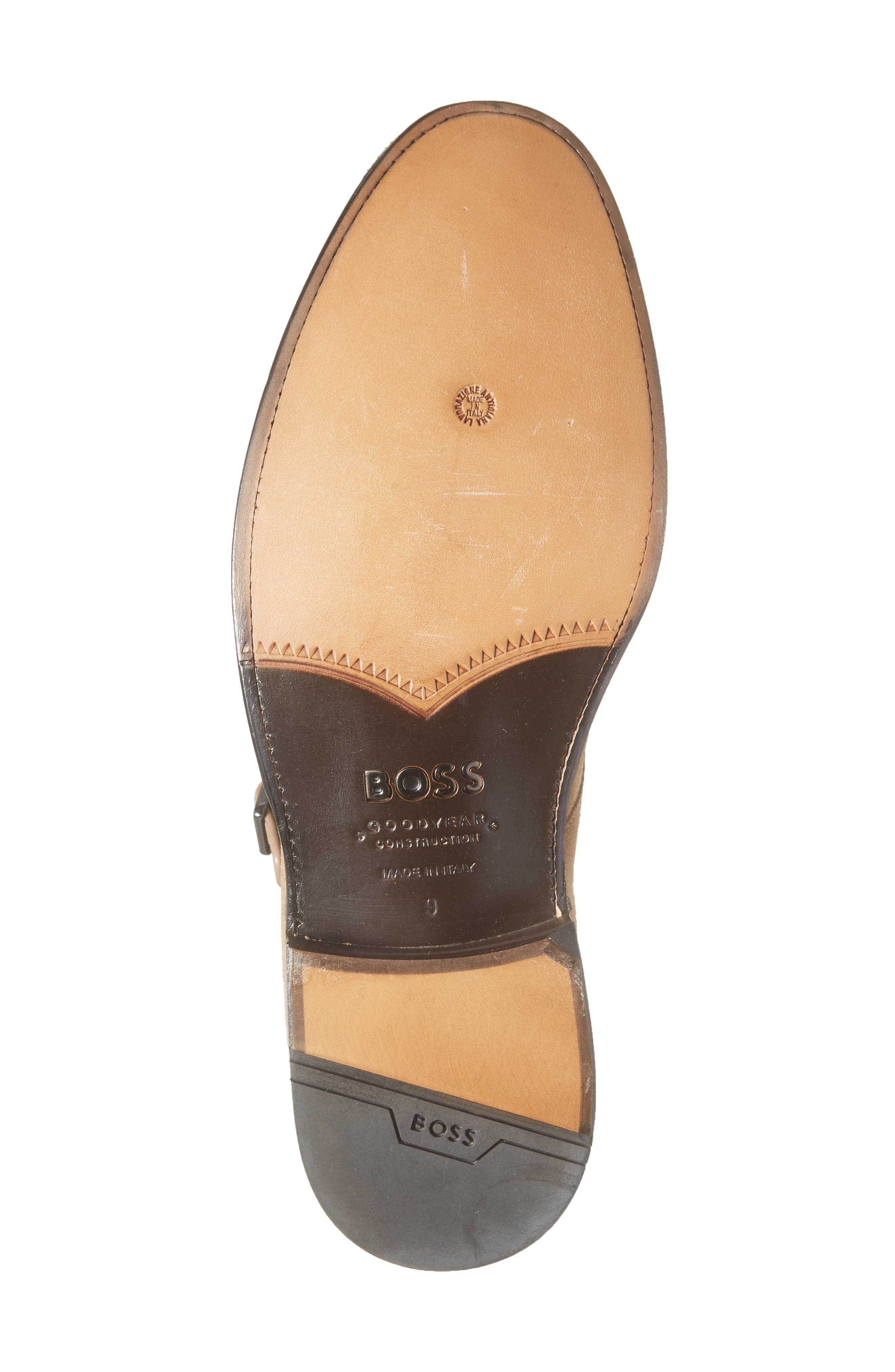 BOSS Terry Double Monk Strap Shoe, Alternate, color, Beige