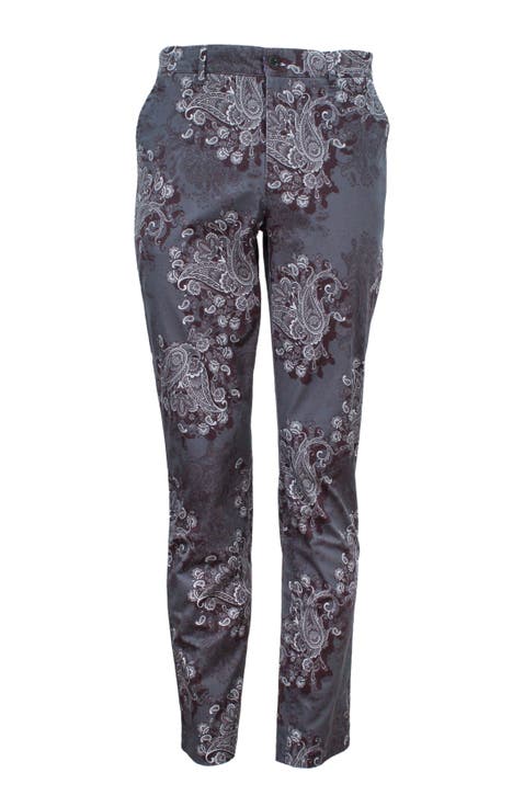 Charles Flat Front Chino Printed Pant